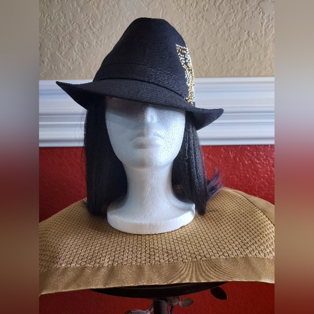 Weekender  Black Silver Gold Studded  Fedora